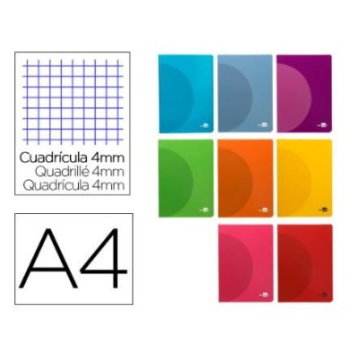 CADERNO AGRAFADO LP CAPA COLORIDA SORTIDAS PLASTIFICADA A4 48FLS 90GR QUADRICULADO