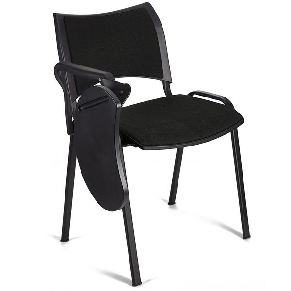 CADEIRA FIXA 4 PERNAS SEMI PELE PRETO C/ PALMATORIA DIREITA