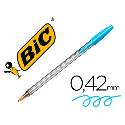 CANETA ESFEROGRAFICA BIC CRISTAL FUN 1.6 AZUL TURQUESA