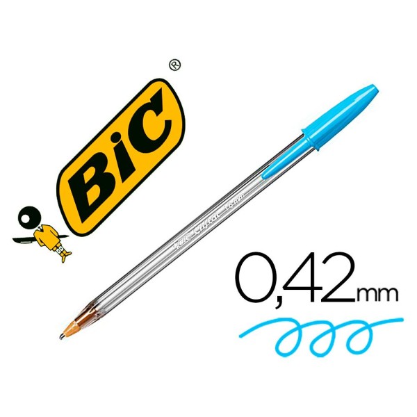 CANETA ESFEROGRAFICA BIC CRISTAL FUN 1.6 AZUL TURQUESA