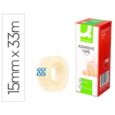 ROLO FITA COLA QC 15MMx33MT TRANSPARENTE