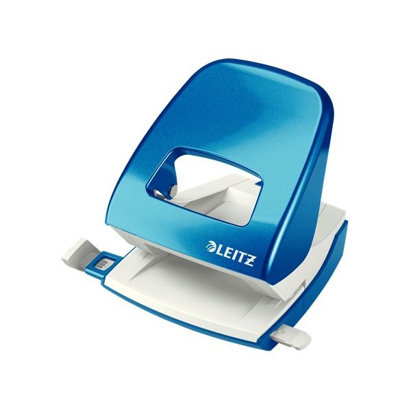 FURADOR LEITZ WOW 5008 C/ REGUA 30FLS AZUL METALICO