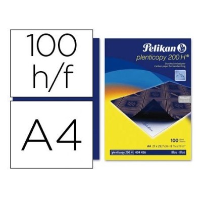 CAIXA C/ 100 x FOLHAS PAPEL QUIMICO MANUAL PELIKAN A4 AZUL