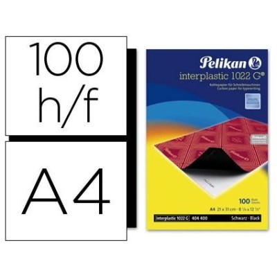 CAIXA C/ 100 x FOLHAS PAPEL QUIMICO MANUAL PELIKAN A4 PRETO