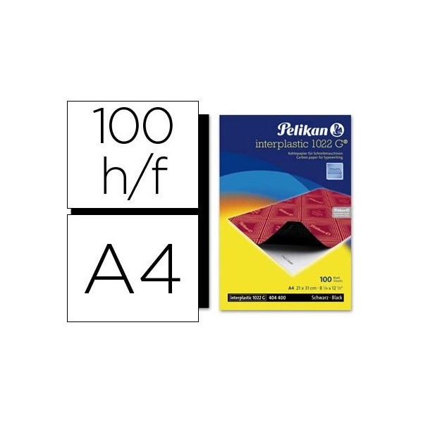 CAIXA C/ 100 x FOLHAS PAPEL QUIMICO MANUAL PELIKAN A4 PRETO