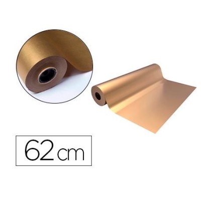 ROLO PAPEL EMBRULHO / FANTASIA  62CM x 80MT METALIZADO OURO