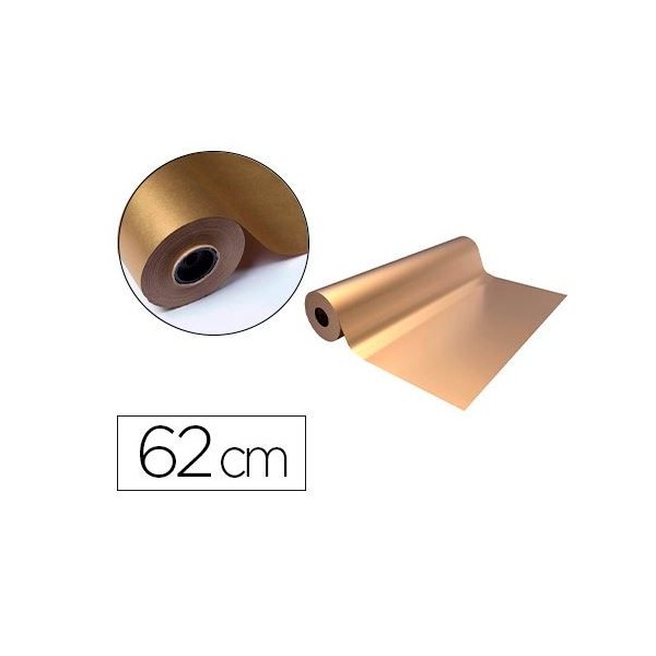 ROLO PAPEL EMBRULHO / FANTASIA  62CM x 80MT METALIZADO OURO