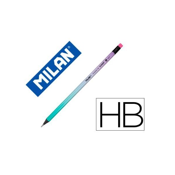 LAPIS CARVAO GRAFITE HB C/ BORRACHA  MILAN SUNSET  CORES SORTIDAS