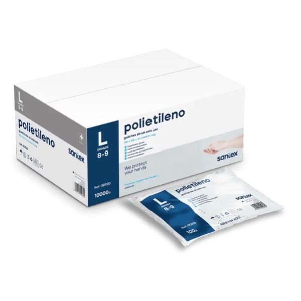 LUVAS POLIETILENO "PALHAÇO"  SANTEX  Cx100