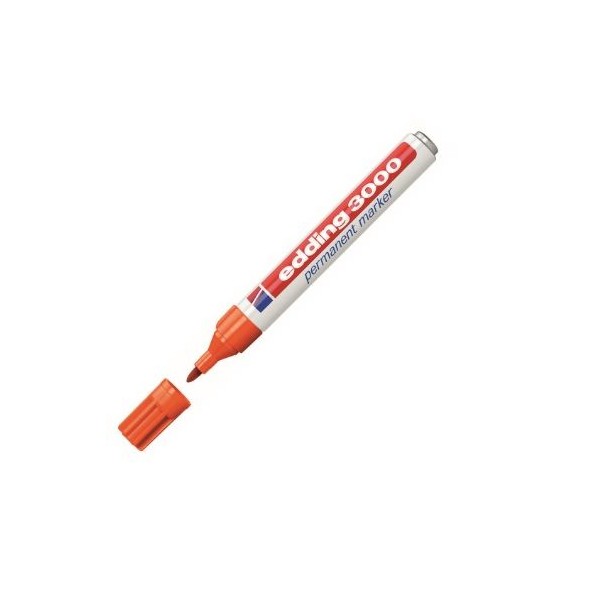 MARCADOR PERMANENTE EDDING 3000 PT-CN 1,5-3MM LARANJA