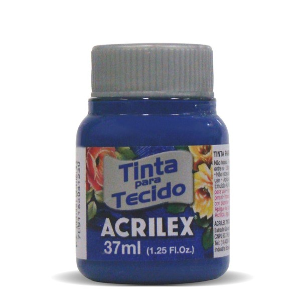 FRASCO TINTA TECIDO ACRILEX 37ML AZUL COBALT 502