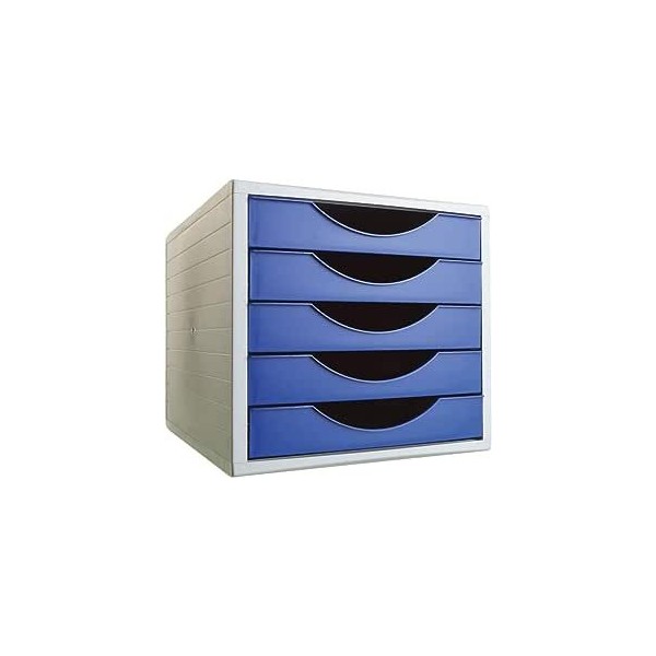 MODULO ARQUIVADOR SECRETARIA ARCHIVO 4005 340x270x255mm C/5 GAVETAS EM AZUL