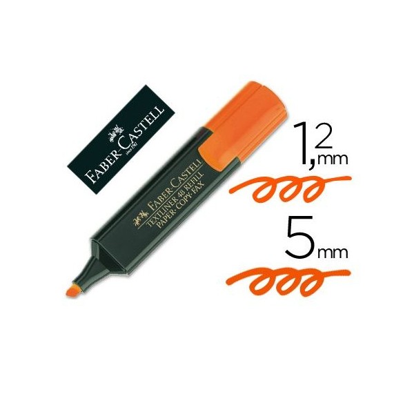 MARCADOR FLUORESCENTE FABER-CASTELL  48-15  LARANJA