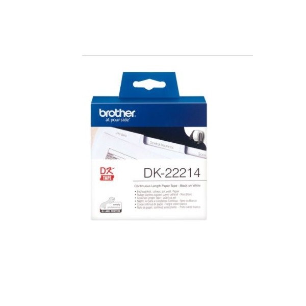 ROLO ETIQUETAS BROTHER DK22214 12MM x 30,48MT (CONTINUO)