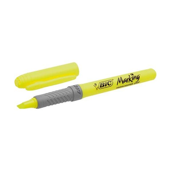 MARCADOR FLUORESCENTE BIC MARKING HIGHLIGHTER GRIP "FINO" 1.6 a 3.3mm AMARELO