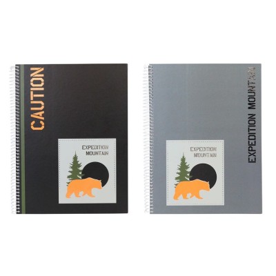 CADERNO ESPIRAL CAPA DURA  ANCOR B´LOG TRAVELLER A4 90gr. 80FLS PAUTADO CORES SORTIDAS