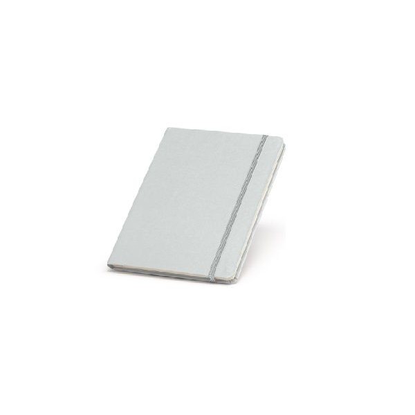 BLOCO NOTAS PAUTADO 137x210mm 80GR.  PRATA C/ELASTICO