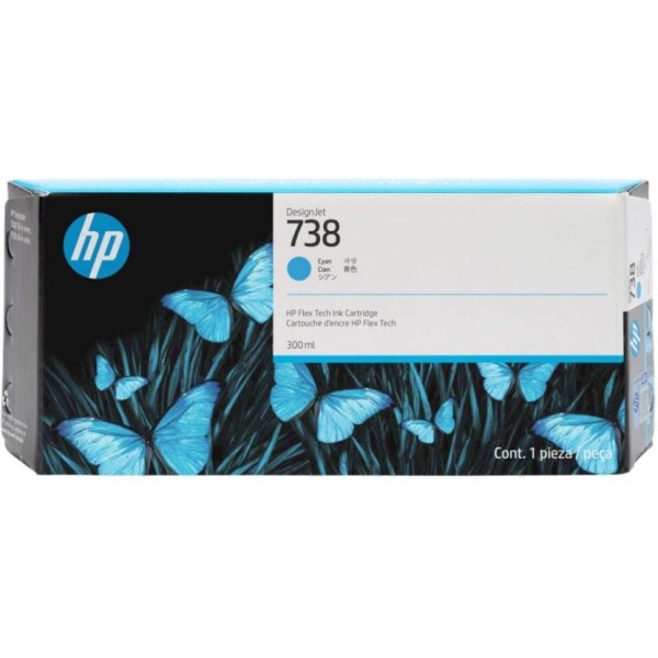 TINTEIRO HP 738 CYAN (300ML) ORIGINAL