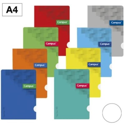 CADERNO AGRAFADO CAMPUS CAPA COLORIDA SORTIDAS PLASTIFICADA A4 48FLS 90GR LISO