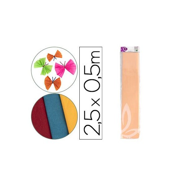 PAPEL CREPE 0,50x2,5MT SALMAO