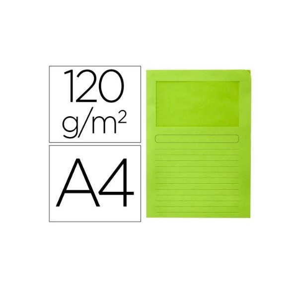 PASTA/BOLSA PROTOCOLO QC CARTOLINA 120gr. VERDE
