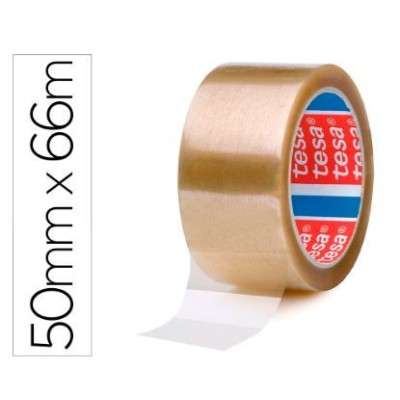 ROLO FITA COLA LARGA TESA 4089 66MT x 50MM TRANSPARENTE