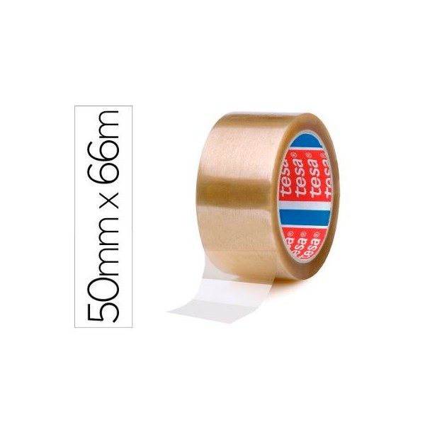 ROLO FITA COLA LARGA TESA 4089 66MT x 50MM TRANSPARENTE