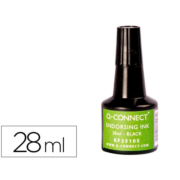 TINTA PARA CARIMBO QC  28ML PRETO