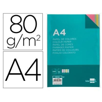 RESMA PAPEL FOTOCOPIA QC A4 80GR. 4 CORES x 25FLS CORES PASTEL