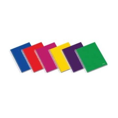 CADERNO ESPIRAL CAPA DURA AMBAR  A5  70gr. 100FLS PAUTADO CORES SORTIDAS
