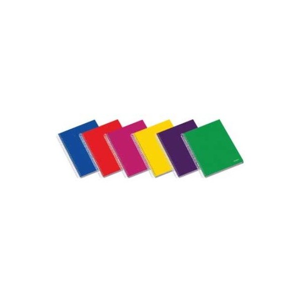 CADERNO ESPIRAL CAPA DURA AMBAR  A5  70gr. 100FLS PAUTADO CORES SORTIDAS