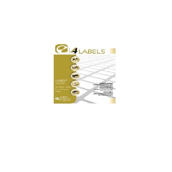 ETIQUETAS BRANCAS A4 4LABELS  30x11mm 100FLS x 189 ETIQ.