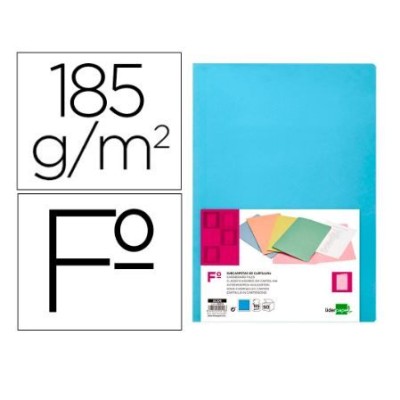 PASTA CLASSIFICADOR LP EM CARTOLINA DE 180gr A4 FOLIO AZUL CELESTE INTENSO