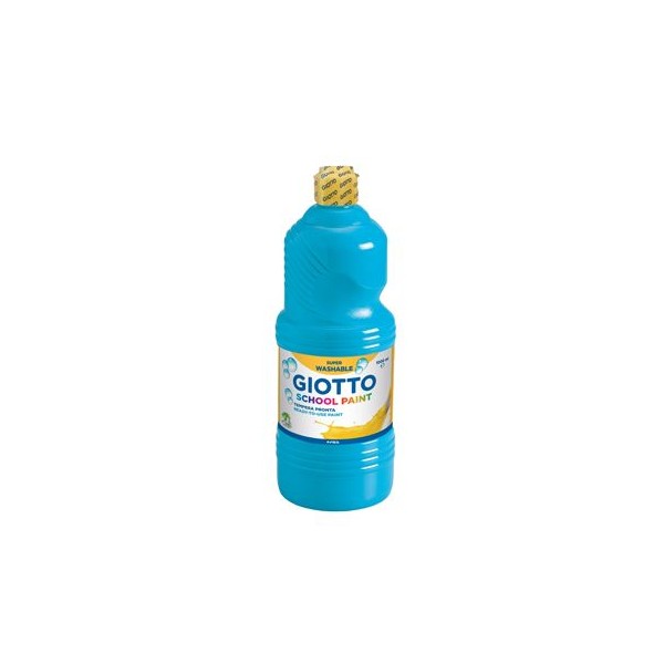 GUACHE LIQUIDO GIOTTO ESCOLAR (LAVAVEL) 1LT AZUL CYAN
