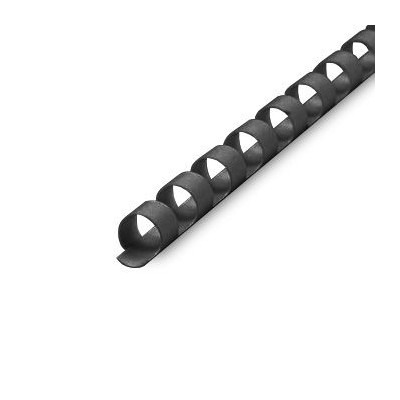 ARGOLAS PVC ENCADERNAR 6MM 20FLS PRETO 25unid.