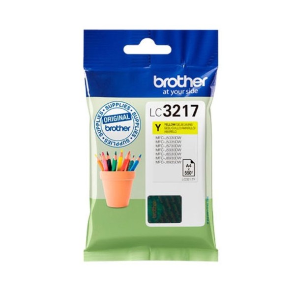 TINTEIRO BROTHER LC3217 AMARELO (550p) ORIGINAL