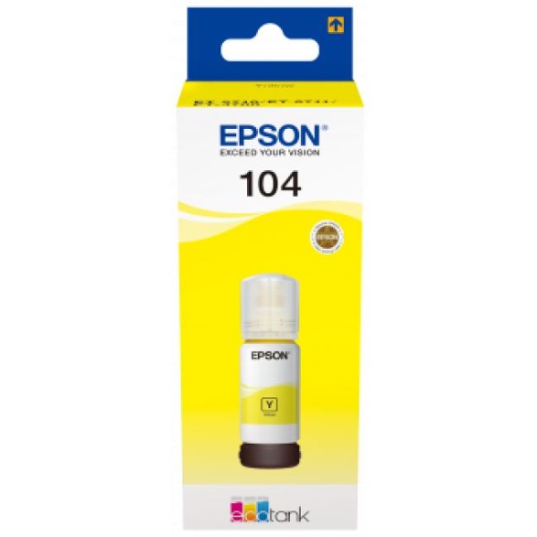 TINTEIRO EPSON ECOTANK Nº104 AMARELO 70ML 7.5k ORIGINAL