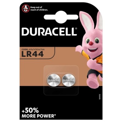 BLISTER C/ 2x PILHAS ALCALINAS DURACELL LR44/A76//V13GA/76A - 1,5v
