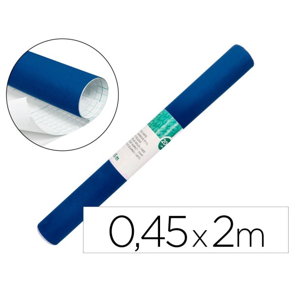 ROLO PAPEL AUTOCOLANTE 0,45x2MT 100My AZUL