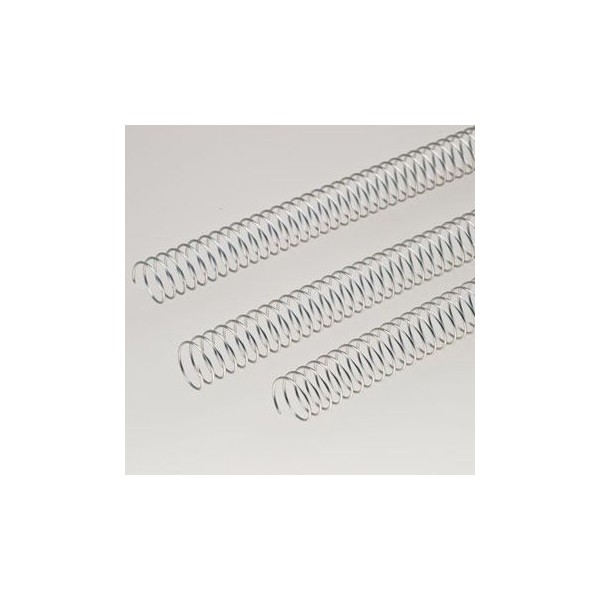 ARGOLAS ESPIRAL METALICAS PASSO 5:1 22MM PRATA