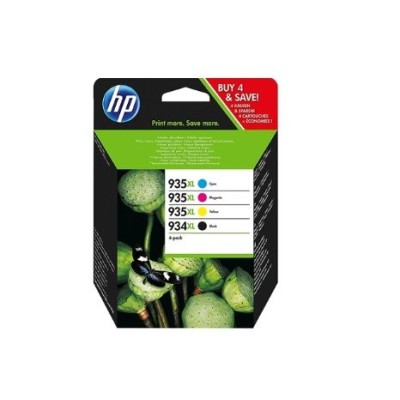 KIT 4 TINTEIROS HP 934XL( BK) + 935XL (C/M/Y) ORIGINAL