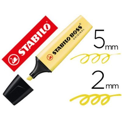MARCADOR FLUORESCENTE STABILO BOSS 70/144 PASTEL AMARELO