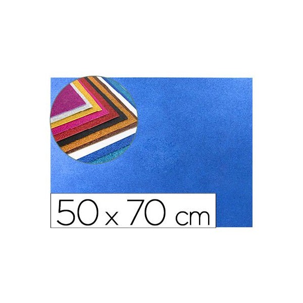 PLACA GOMA EVA 50x70CM AZUL ESCURO PURPURINA