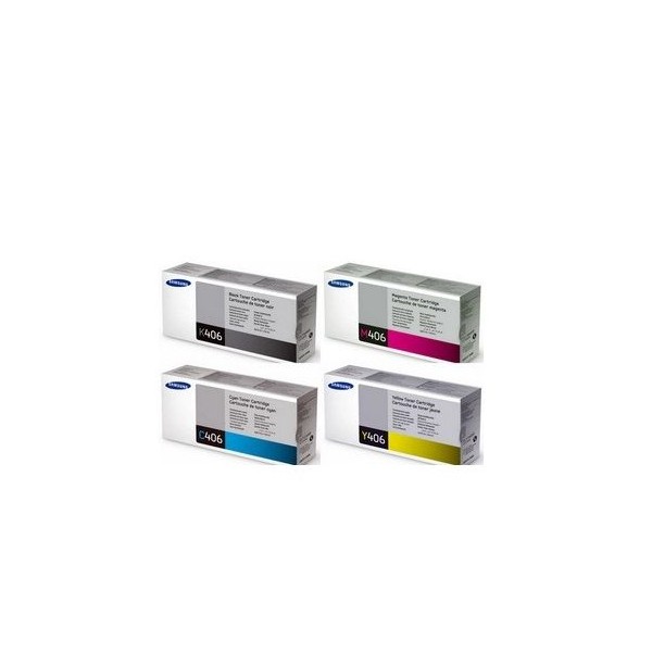 KIT 4 TONERS SAMSUNG 406S (PRETO/AMA/MAG/CYAN) ORIGINAL