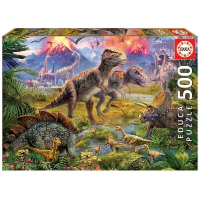 PUZZLE EDUCA 500 PECAS ENCONTRO DE DINOSSAUROS