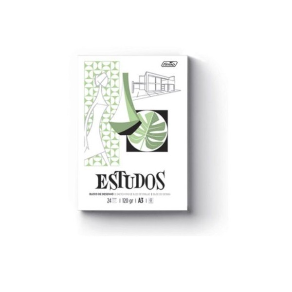 BLOCO DESENHO / PAPEL CAVALINHO A3 24FLS 120GR.