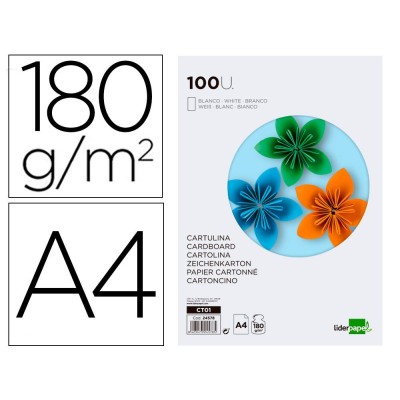 CARTOLINA A4 180GRS 100FLS BRANCO