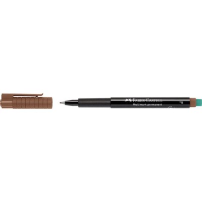 MARCADOR ACETATO PERMANENTE FABER-CASTELL 0.6MM F CASTANHO