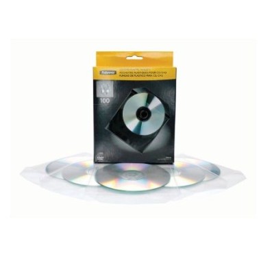 BOLSA PLASTICA FELLOWES CD-DVD CX 100UNID.