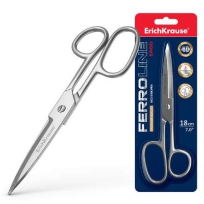 TESOURA COSTURA ERICHKRAUSE FERROLINE CORPO METALICO INOX 18CM 